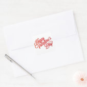 Valentines Square Stickers/Typografie Quadratischer Aufkleber (Umschlag)