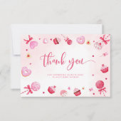 Valentines Süßigkeiten rosa Liebling vielen Dank Karte (Vorderseite)