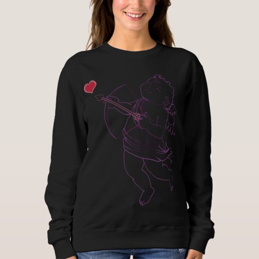 Valentine's Sweatshirts Lady's Cupid Liebe Shirts (Vorderseite)