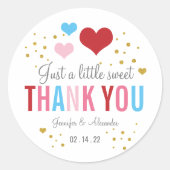 Valentine's Sweet Dankeschön-Aufkleber Runder Aufkleber (Vorderseite)