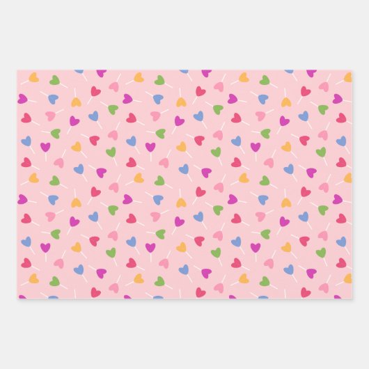 Valentine's - Sweetest Day - Wrapping Paper Trio 2 Geschenkpapier Set (Vorderseite 3)