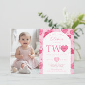 Valentines Sweetheart Candy Birthday Party Einladung (Stehend Vorderseite)