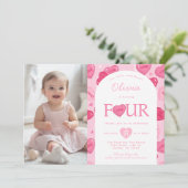 Valentines Sweetheart Candy Birthday Party Einladung (Stehend Vorderseite)