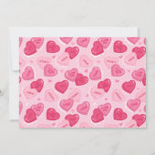 Valentines Sweetheart Candy Birthday Party Einladung (Rückseite)