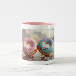 Valentine's Sweetheart Donut Zweifarbige Tasse