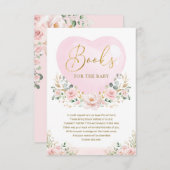 Valentines Sweetheart Floral Books for Baby Girl Begleitkarte (Vorne/Hinten)