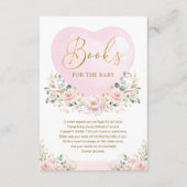 Valentines Sweetheart Floral Books for Baby Girl Begleitkarte (Vorderseite)