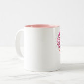Valentines-Tasse Leidenschaft der Liebe rosa Zweifarbige Tasse (Vorderseite Links)