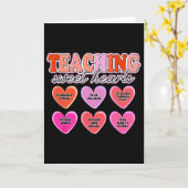 Valentine's Teacher Shirts Teaching Sweethearts, I Karte (Gelbe Blume)