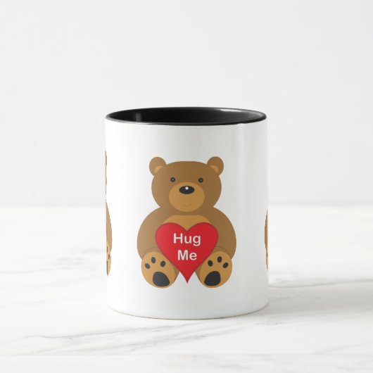 Valentines Teddies (3) mit den Worten der Liebe Tasse (Zentrum)