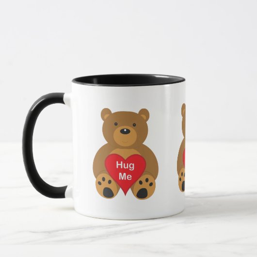 Valentines Teddies (3) mit den Worten der Liebe Tasse (Links)