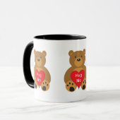 Valentines Teddies (3) mit den Worten der Liebe Tasse (Vorderseite Links)
