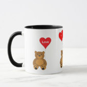 Valentines Teddy and Balloons Liebe Tasse (Links)