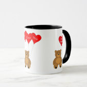 Valentines Teddy and Balloons Liebe Tasse (VorderseiteRechts)