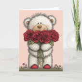 Valentines Teddy Bear Karte (Vorderseite)