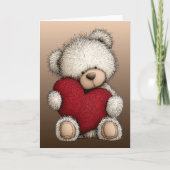 Valentines Teddy Bear Karte (Vorderseite)