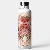 Valentine's ,Teddy Bear,Pink Love Heart and Flower Trinkflasche (Rechts)