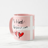 Valentine's The Bird's Chirping - rosa Window Red Tasse (Vorderseite Links)