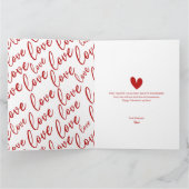Valentine's Thema Red White I Liebe You Pattern Karte (Innenseite)