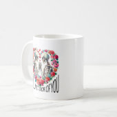 Valentines Thema Skelette in Liebe Kaffeetasse (Vorderseite Links)