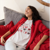 Valentines Theme Red Hearts Tri-Blend Shirt