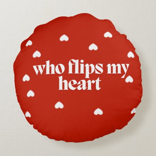 Valentines Throw Pillow Rundes Kissen (Rückseite)