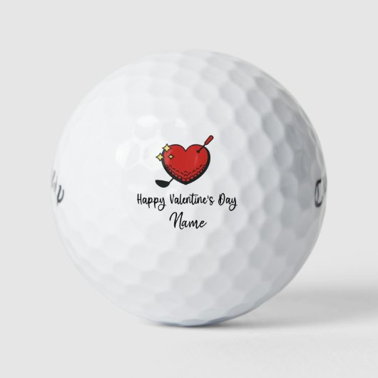 Valentine's  to golfer with love you   golf balls golfball (Vorderseite)