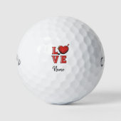 Valentine's  to golfer with love you   golf balls golfball (Vorderseite)