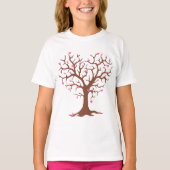 Valentines Tree Girls T - Shirt (Vorderseite)