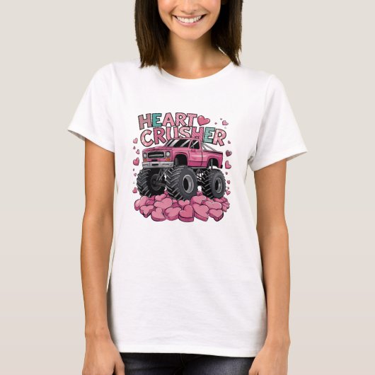 Valentines Truck Heart Crusher T-Shirt (Vorderseite)
