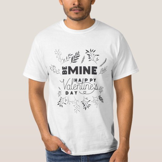 Valentine's Typography Sayings T-Shirt (Vorderseite)