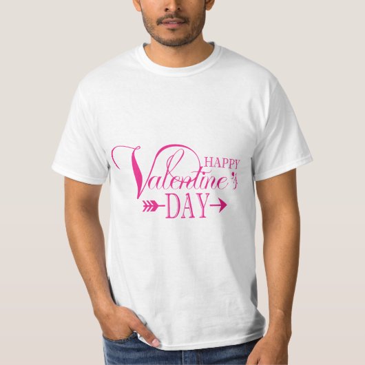 Valentine's Typography Sayings T-Shirt (Vorderseite)