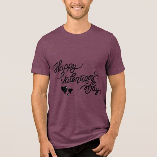 Valentine's Typography Sayings Tri-Blend Shirt (Vorderseite)