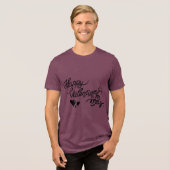 Valentine's Typography Sayings Tri-Blend Shirt (Vorderseite voll)