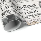 Valentines Unique Wrapping Paper Couples Newspapie Geschenkpapier (Rolleneckpunkt)