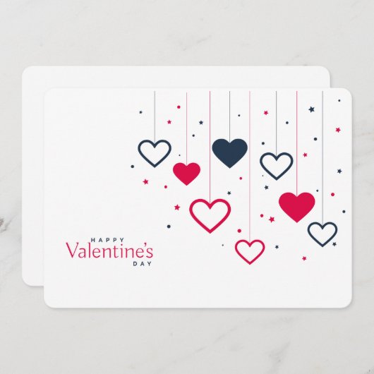 Valentines Urlaubskarte Feiertagskarte (Vorne/Hinten)