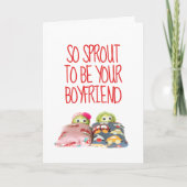 Valentine's Vegan Love, Girlfriend Vegetable Funny Karte (Vorderseite)