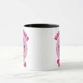 Valentines Vibes Happy Face Design • Pink Leopard  Tasse (Zentrum)