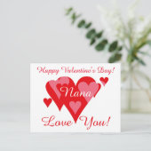 Valentines von Janz für Nana Liebe You Postkarte (Stehend Vorderseite)