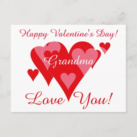 Valentines von Janz für Oma Liebe Sie Postkarte (Vorderseite)