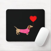 Valentines Weiner Daschund Doxie In Dog Dress Mousepad (Mit Mouse)