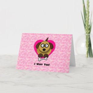 Valentines Welpe Liebe - ich wüte dich Feiertagskarte