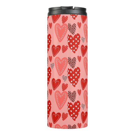 Valentine's Whimsical Hearts  Thermosbecher (Rückseite)