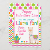 Valentines Whole Llama Fun Klasse Feiertagskarte (Vorne/Hinten)