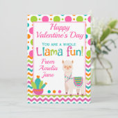 Valentines Whole Llama Fun Klasse Feiertagskarte (Stehend Vorderseite)