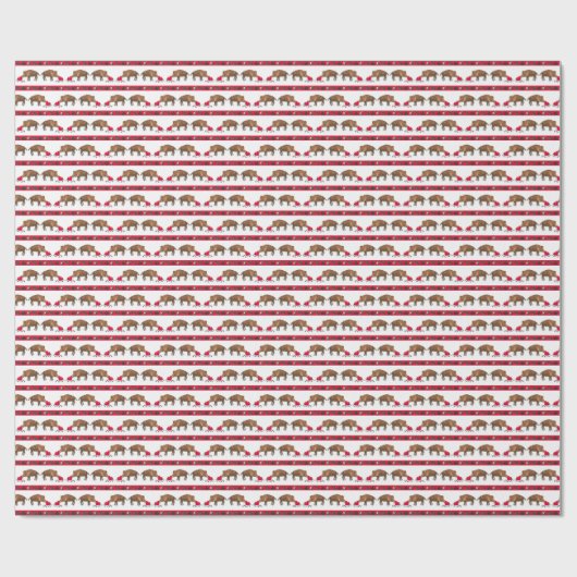 Valentine's Wild Boars Geschenkpapier (Flach)