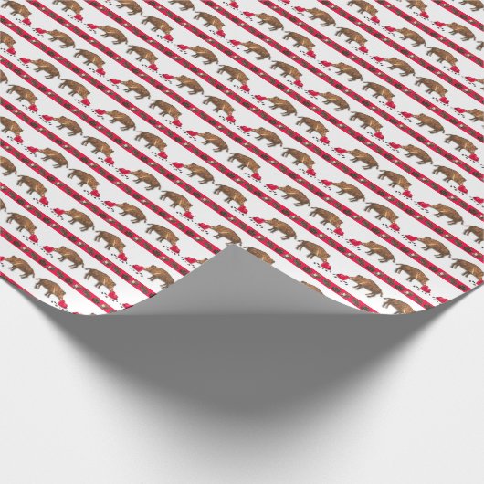 Valentine's Wild Boars Geschenkpapier (Ecke)