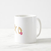 Valentine's Women's Coffee Tasse: Umarmen und Kiss Kaffeetasse (VorderseiteRechts)
