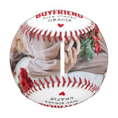 Valentines 'Worlds Best Boyfriend' Foto Keepake Baseball (Vorderseite)