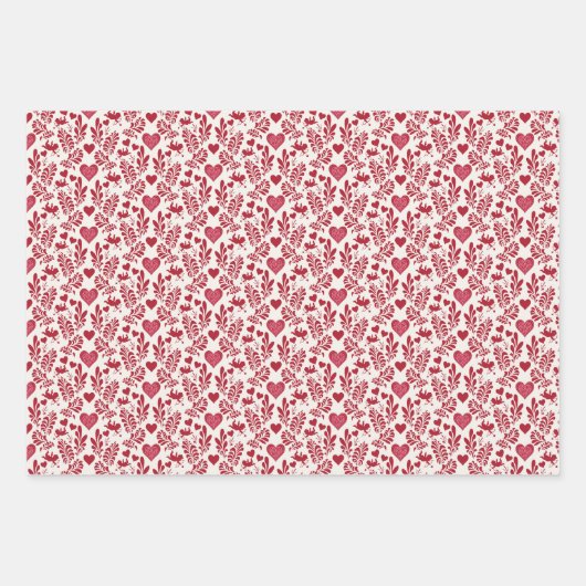Valentines Wrapping Paper Geschenkpapier Set (Vorderseite 2)